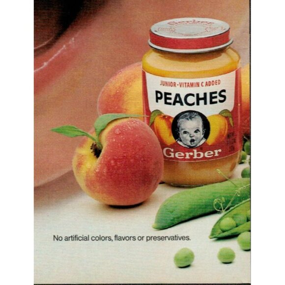 1985 Gerber Peaches Baby Food Vintage Print Ad (L20) - Picture 2 of 3